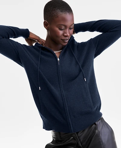 Charter Club Women's 100% Cashmere Zip Hoodie, Macy's Exclusive