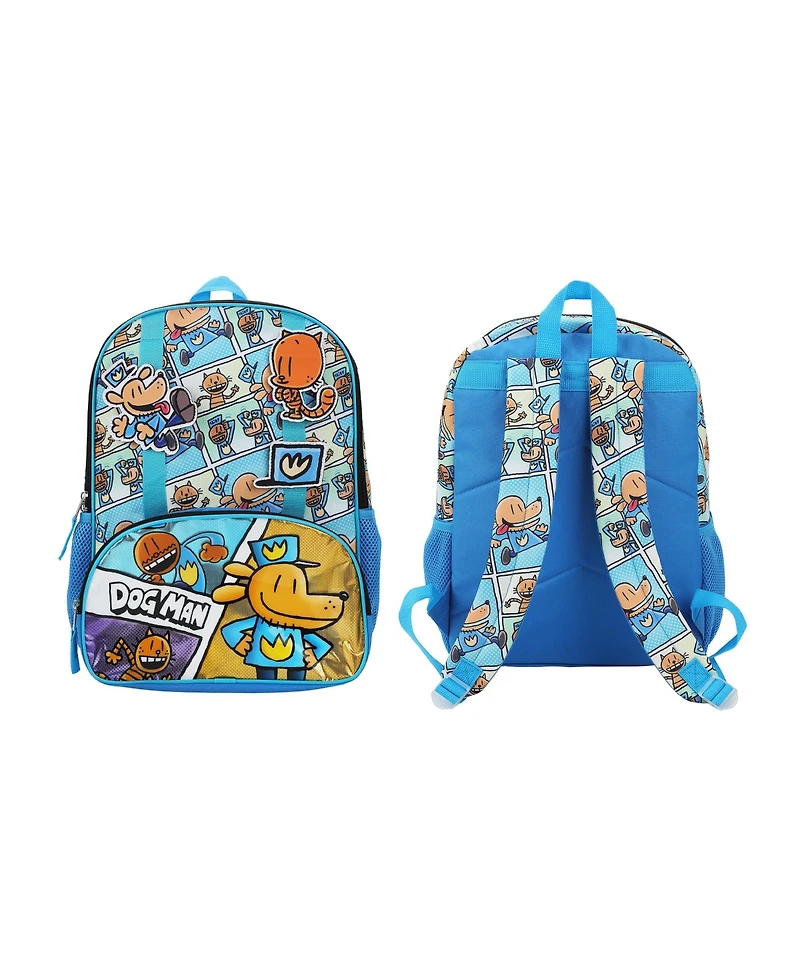 Dog Man 16" Kid's Backpack For School And Travel