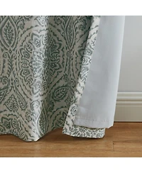 Elrene Home Fashions Giovanni Medallion Linen Blend Window Curtain Panel