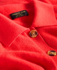 Charter Club Women's 100% Cashmere Collared Shrunken Cardigan, Macy's Exclusive