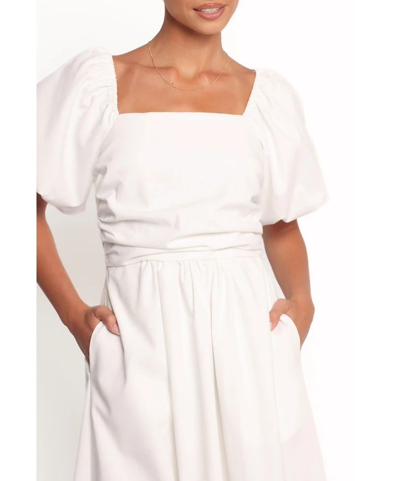 Petal and Pup Women's Clo Puff Sleeve Midi Dress