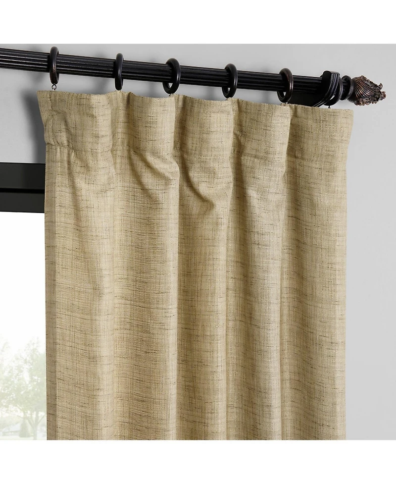 Raw Weave Linen Curtains (2 Panels) Window and Drapes, Rod Pocket Bedroom Curtains