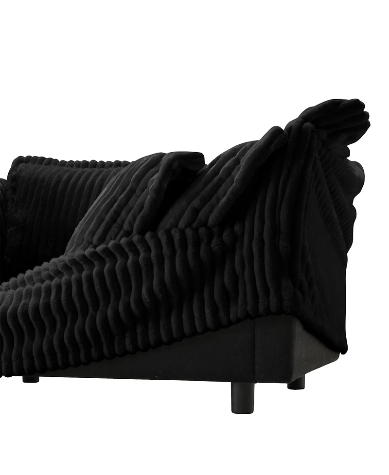 Streamdale Corduroy Slipcovered Armchair with Pillows