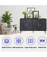 Streamdale 4-Door Modern Lacquered Buffet Cabinet