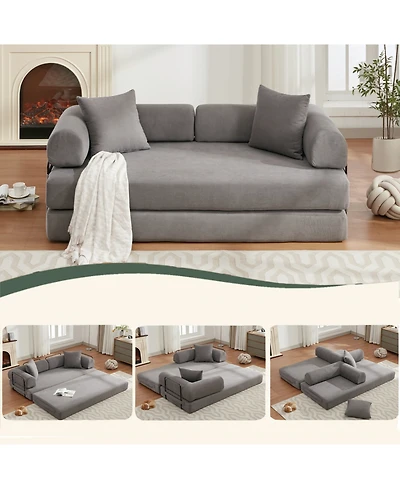 Streamdale 4-in-1 Convertible Sofa Bed, King Size, Green or Gray