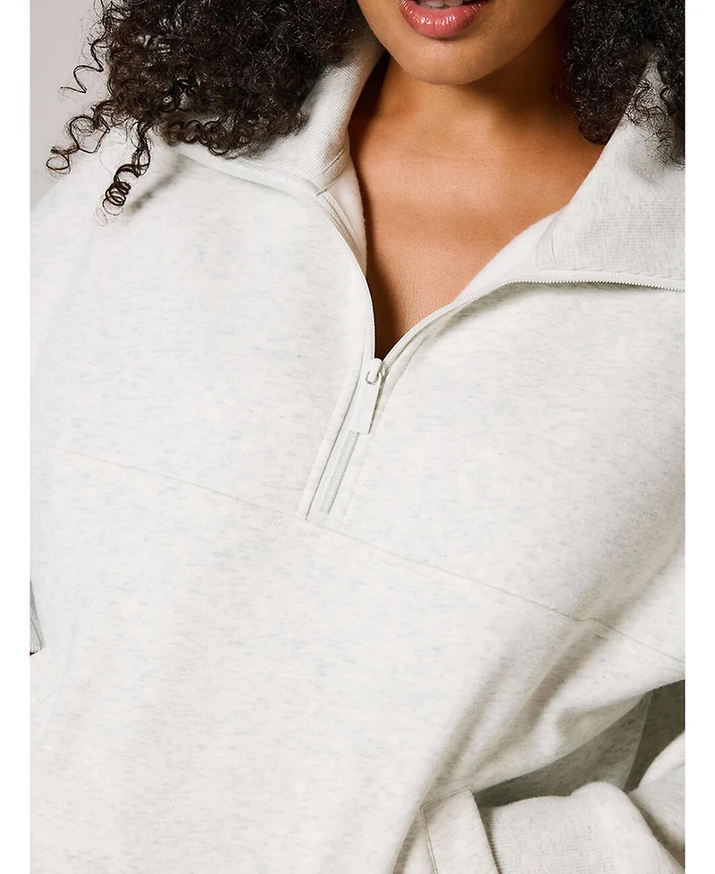 Lovall Women's All Szn Oversized 1/4 Zip Sweatshirt