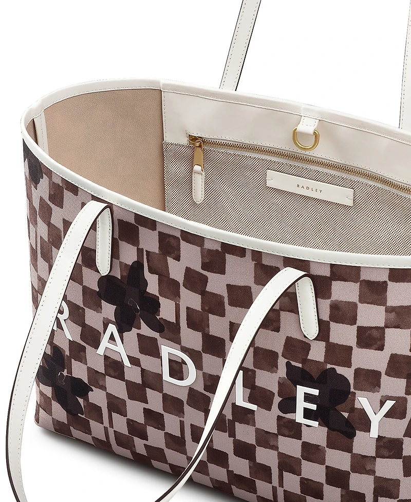 Radley London Southwell Gardens Check Large Open Top Tote Bag