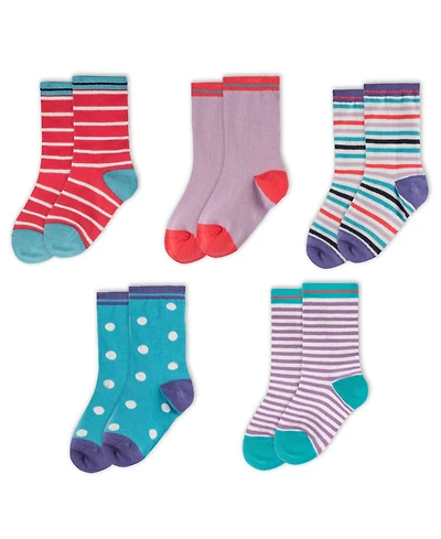 Mightly Kids Organic Cotton Crew Socks 5-pack