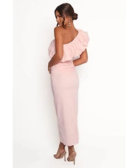 Petal and Pup Women's Eliya One Shoulder Frill Maxi Dress