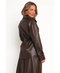 Petal and Pup Women's Trevira Faux Leather Shirt