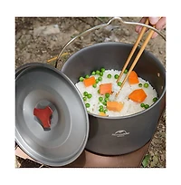 Naturehike Camping Soup Pot Cookware with Lid Large Outdoor Portable Hanging Pot Cooking Set for 1-6 People
