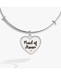 Mother Of The Bride Heart Bangle Bracelet