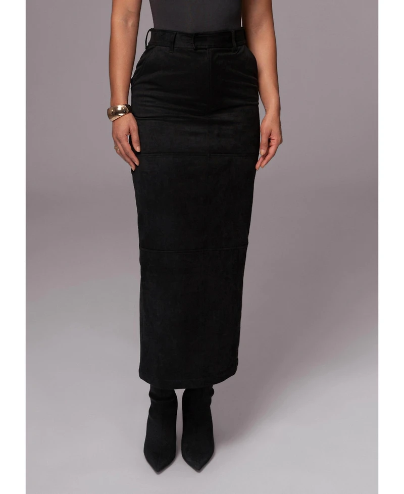 Jluxlabel Women's Joy Suede Maxi Skirt