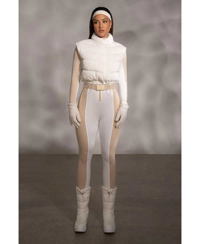 Jluxlabel Women's Delma Ribbed Puffer Vest