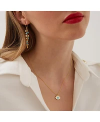 Spero London Sterling Silver Evil Eye Eyelash Necklace