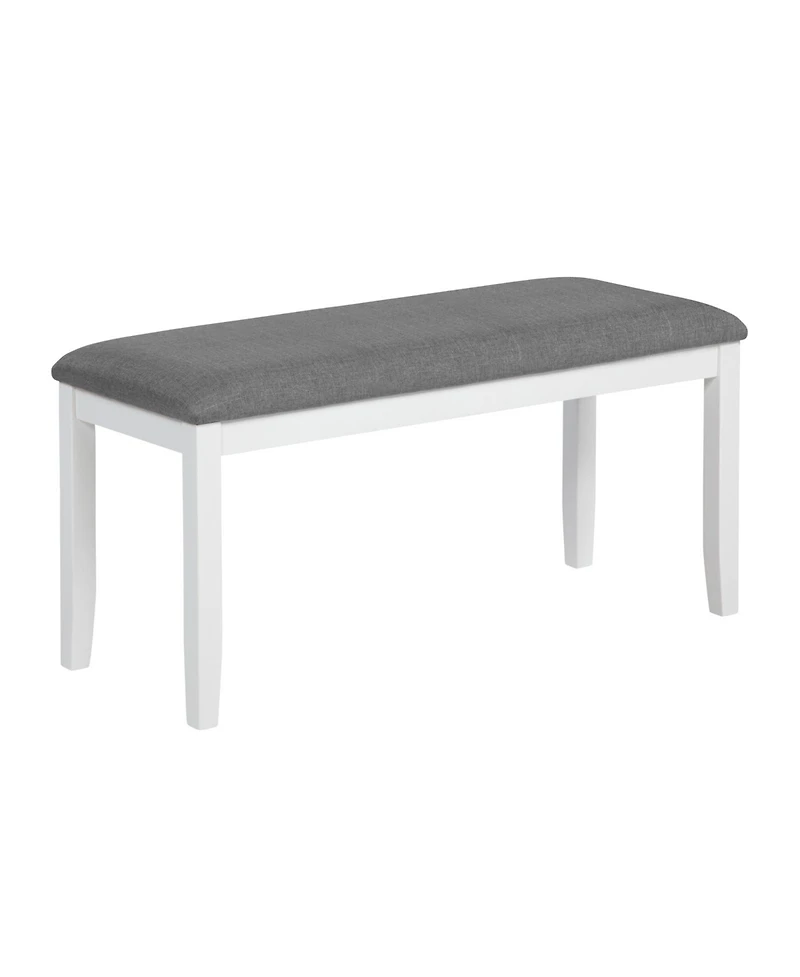 Streamdale 6-Piece Grey & White Dining Set with Bench