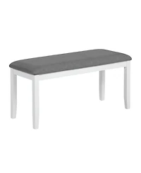 Streamdale 6-Piece Grey & White Dining Set with Bench