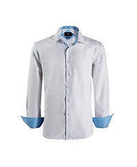 Elie Balleh Big Boys White Micro Ditsy Print Slim Fit Shirt for