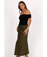 Petal and Pup Women's Nellie Satin Midi Skirt