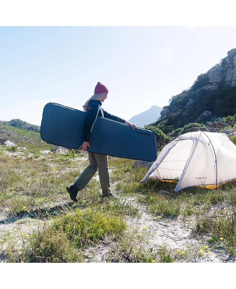 Naturehike Ultralight Self Inflating Insulated Sleeping Pad with Foam, Lightweight Rectangular Mat for Camping Backpacking Hiking Traveling,