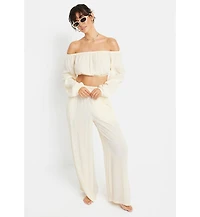 Lscn by Lascana Women's Cropped Off The Shoulder Top