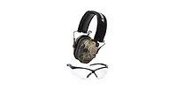 Walker's Razor Slim Electronic Hearing Muffs (Camo) and Shooting Glasses Kit