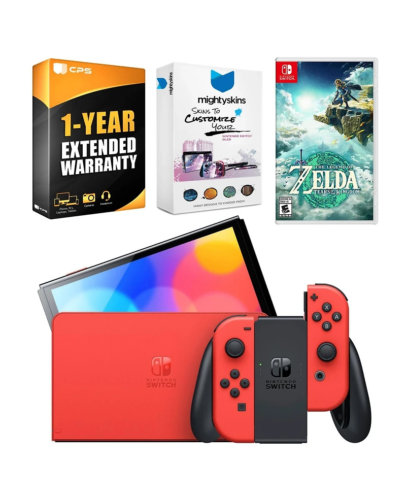 Nintendo Switch Oled Mario Red Edition with The Legend of Zelda: Tears of the Kingdom