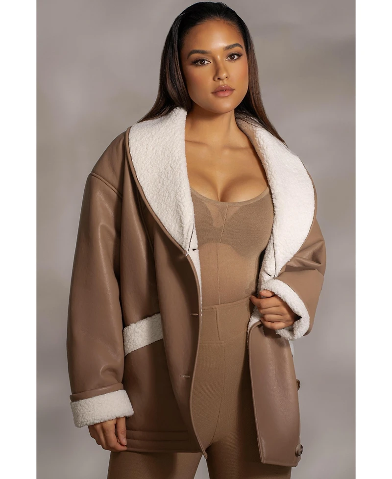 Jluxlabel Women's Presley Faux Leather Coat