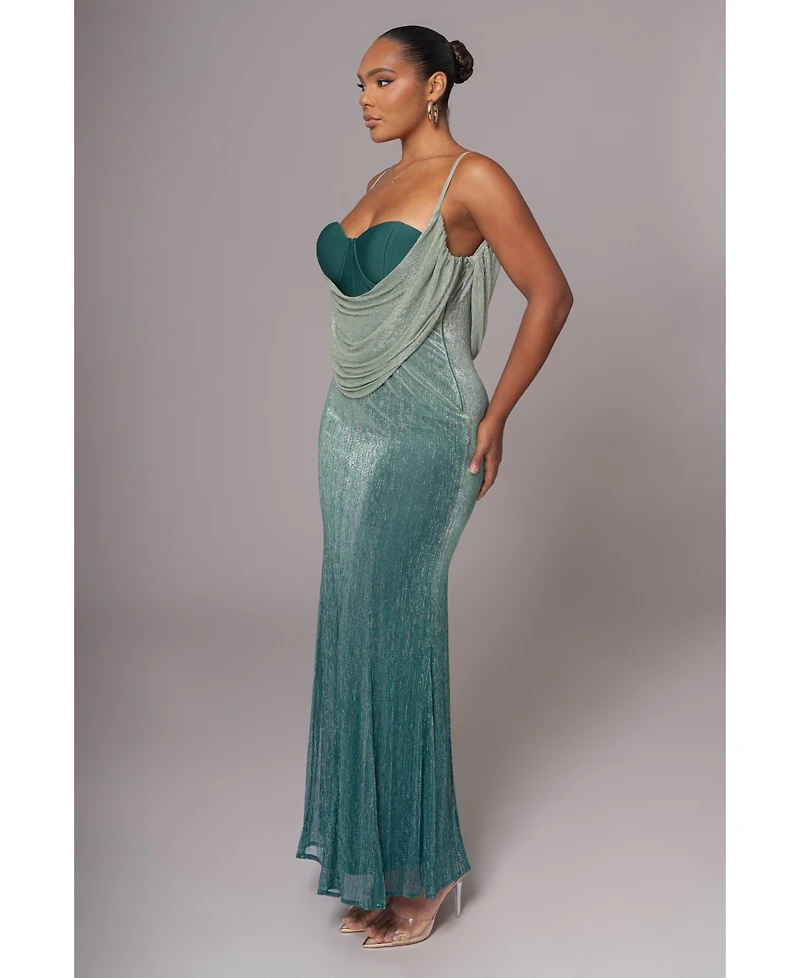 Jluxlabel Women's Dusk Shimmery Nights Maxi Dress