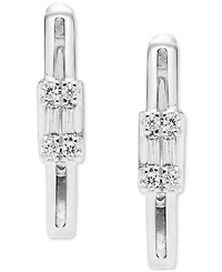 Diamond Hoop Earrings (1/6 ct. t.w.) in 10k White Gold