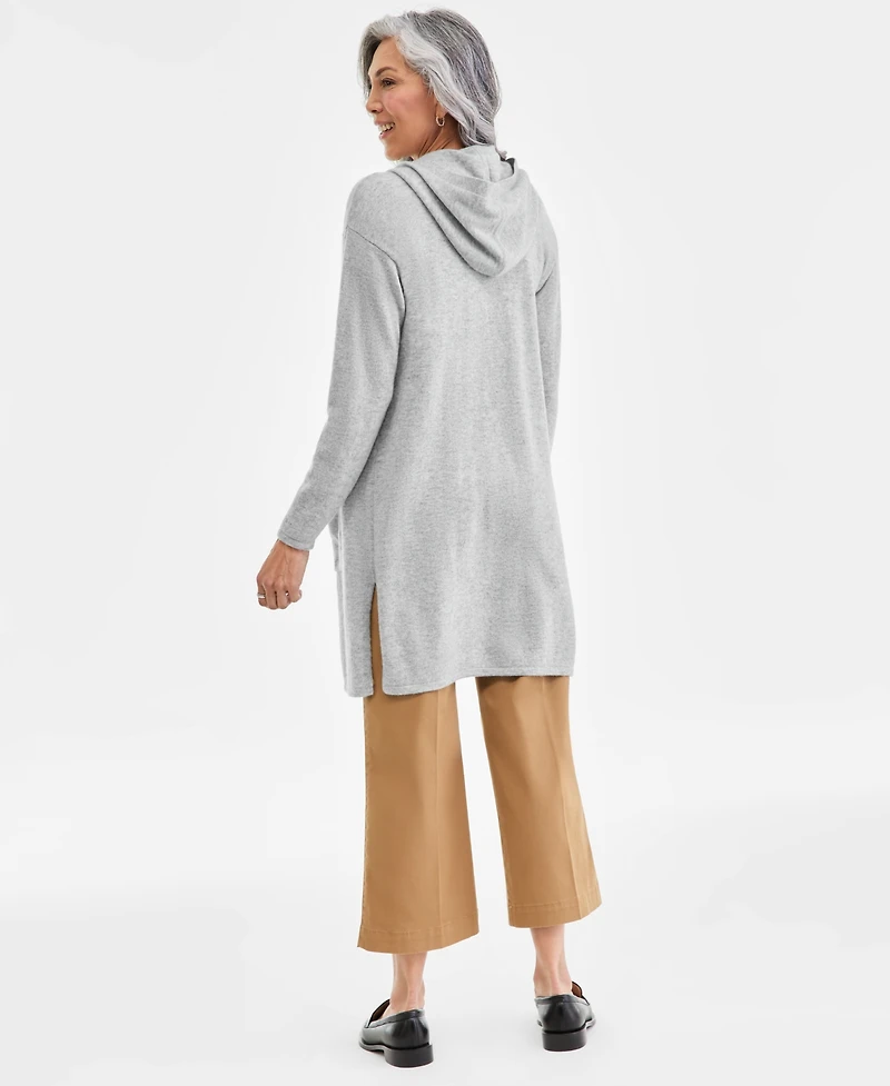 Charter Club Women's 100% Cashmere Open-Front Hoodie, Macy's Exclusive