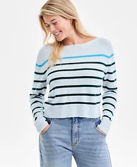 Charter Club Women's 100% Cashmere Pop Stripe Boat-Neck Sweater, Macy's Exclusive