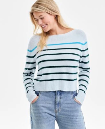 Charter Club Womens 100 Cashmere Pop Stripe Boat Neck Sweater Pxs Xxl Macys Exclusive