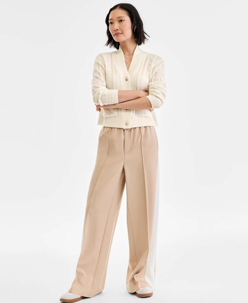 Charter Club Women's 100% Cashmere Cable-Knit Cropped Cardigan Sweater, Macy's Exclusive