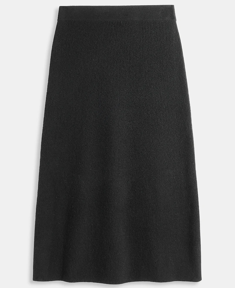 Charter Club Women's 100% Cashmere A-Line Shaker Midi Skirt, Macy's Exclusive