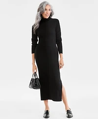 Charter Club Women's 100% Cashmere Turtleneck Midi Sweater Dress, Macy's Exclusive