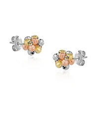 Spero London Sterling Silver Dorissa Beaded Stud Earring