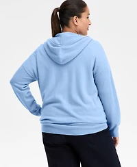 Charter Club Plus 100% Cashmere Zip-Up Hoodie, Macy's Exclusive