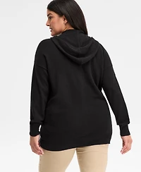 Charter Club Plus 100% Cashmere Zip-Up Hoodie, Macy's Exclusive