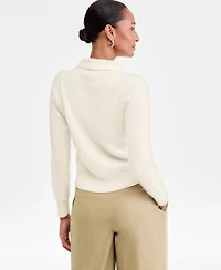 Charter Club Women's Brushed 100% Cashmere Collared Sweater, Macy's Exclusive