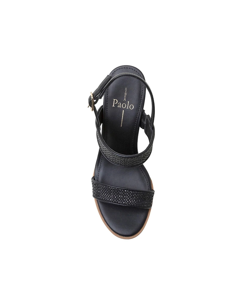 Edith | Woven Raffia High Wedge Sport Sandals