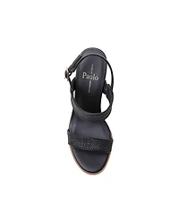 Edith | Woven Raffia High Wedge Sport Sandals