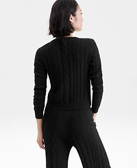 Charter Club Women's 100% Cashmere Cable-Knit Cardigan Sweater, Macy's Exclusive