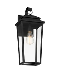 Bellis Verde High Traditional Outdoor Wall Light Fixture Mount Porch House Exterior Outside Lantern Led Bulb Waterproof Weatherproof Textured Black Me