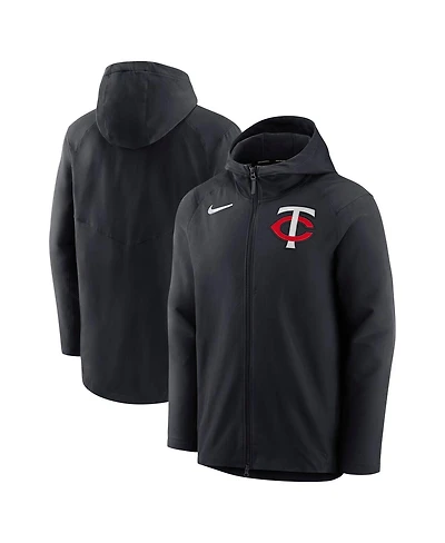 Nike Men's Black Minnesota Twins Authentic Collection Player Therma Full-Zip Hoodie
