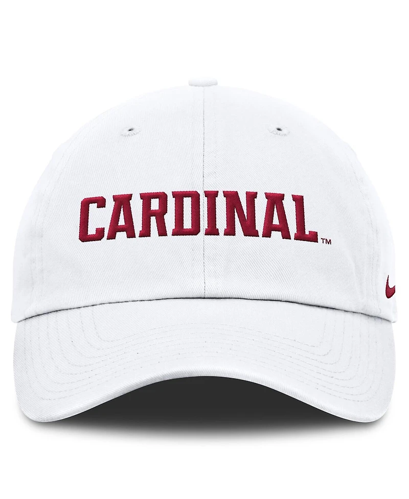 Nike Men's White Stanford Cardinal Core Club Mascot Wordmark Adjustable Hat