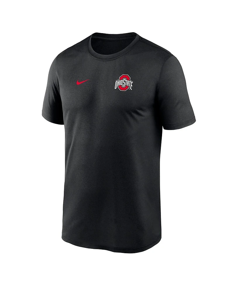 Nike Men's Ohio State Buckeyes 2025 Sideline Small Logo Legend Performance T-Shirt