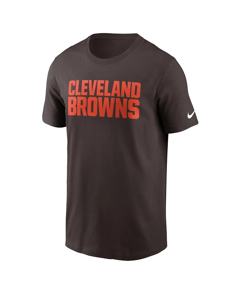 Nike Men's Cleveland Browns Primetime Wordmark Essential T-Shirt