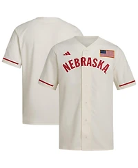 Adidas Men's Cream Nebraska Huskers Replica Baseball Jersey