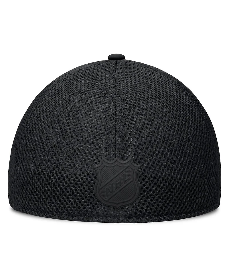 Fanatics Men's Black Columbus Blue Jackets Pro Road Logo Mesh Flex Hat